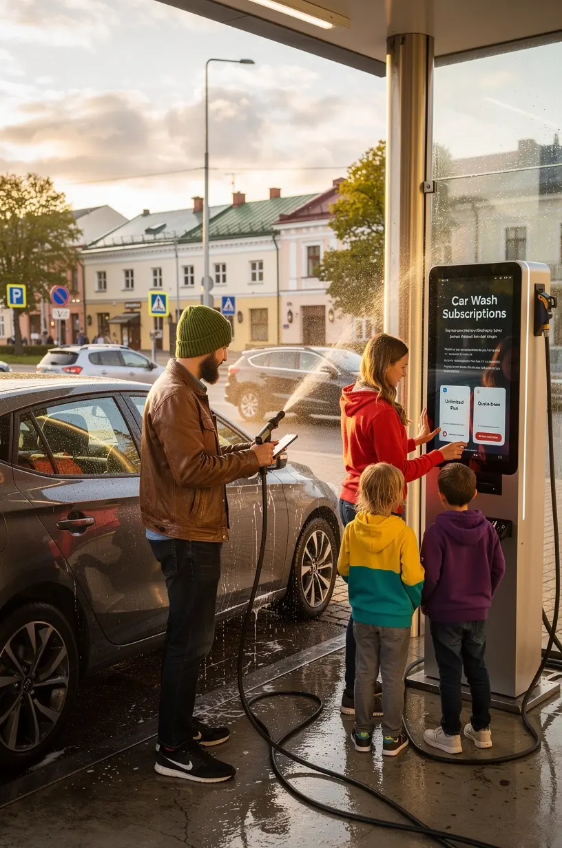 Visuaalne võrdlus autopesula tellimusmudelite funktsioonidest ja kasutusmugavusest Eesti teedel.